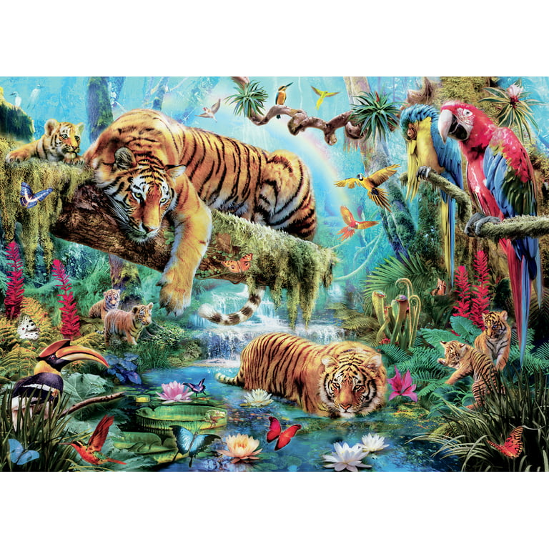 Puzzle3000 Pieces Puzzle Color Challenge Jigsaw Puzzles for Adults and KidsTiger-3000Pieces 
